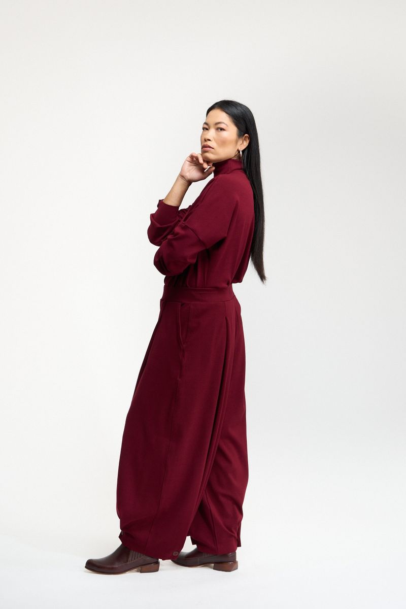 CALÇA ALADIM BOTOES - BORDO