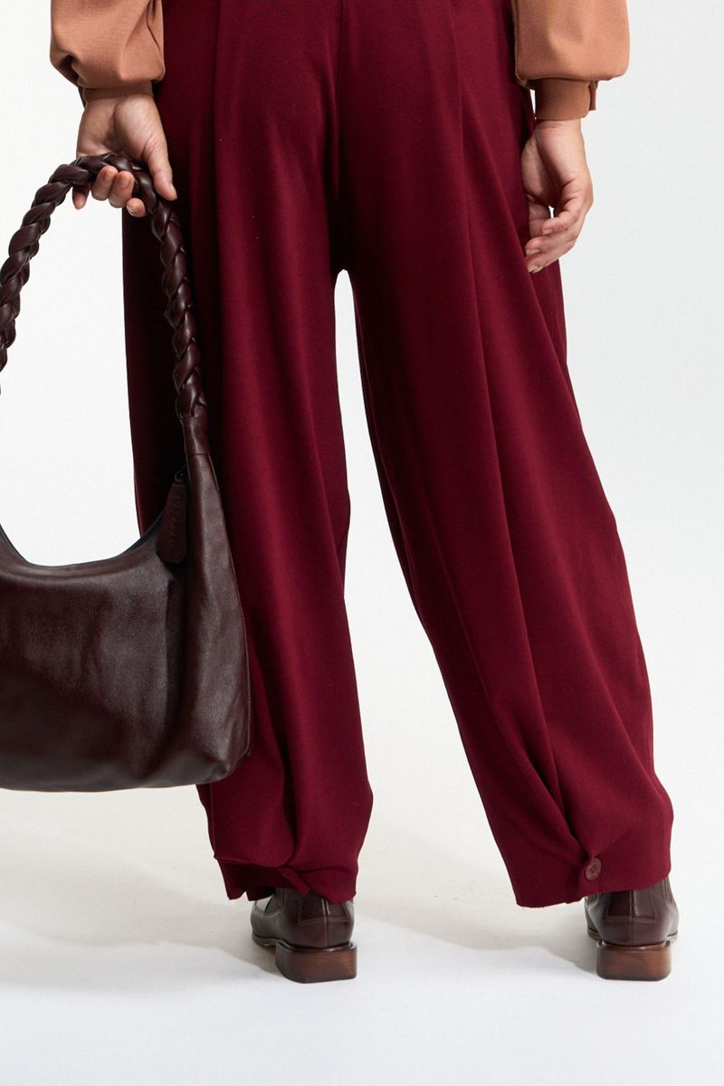 CALÇA ALADIM BOTOES - BORDO
