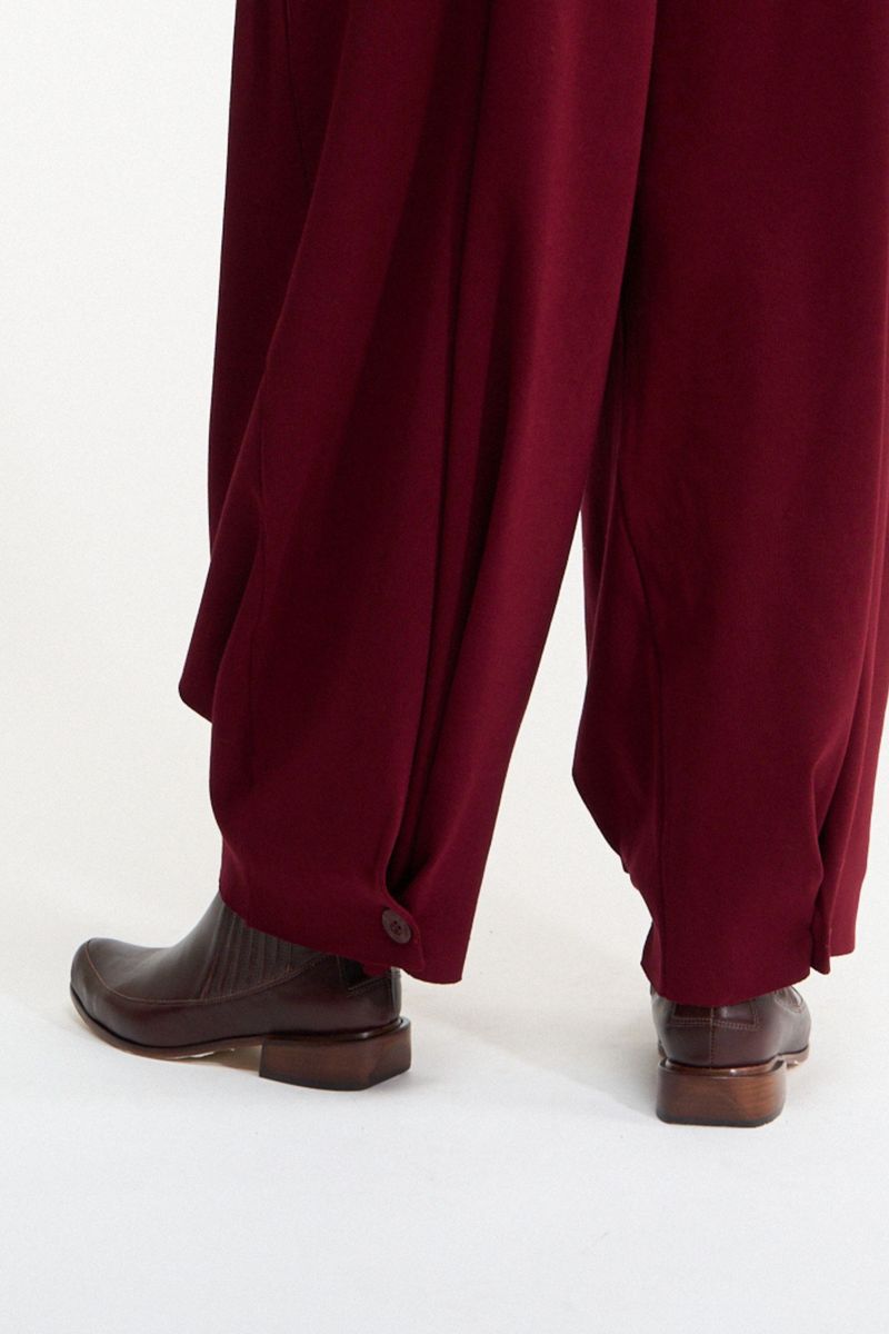 CALÇA ALADIM BOTOES - BORDO