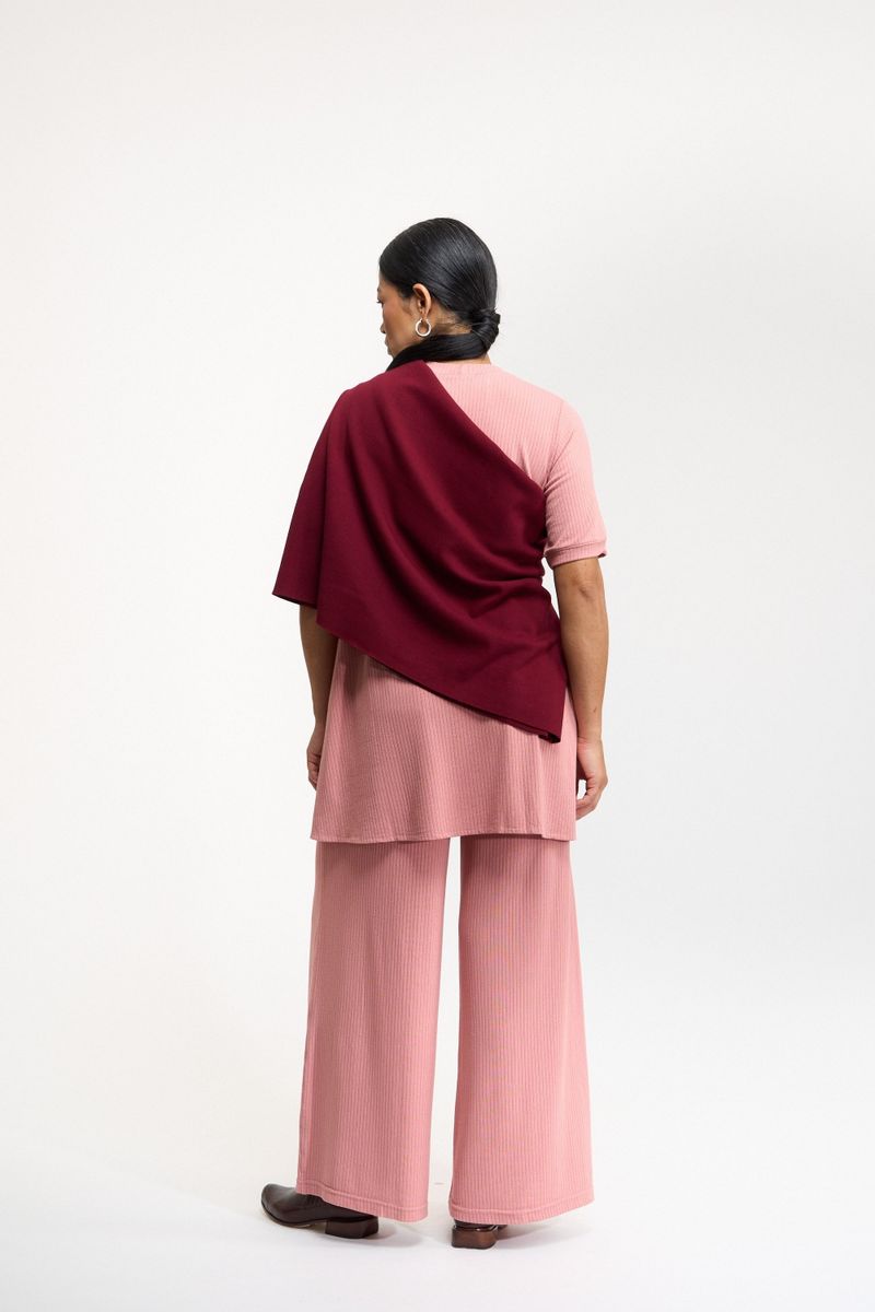 BLUSA ABERTURA LATERAL TRICO - ROSA