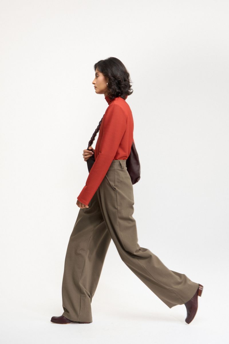 CALÇA RETA ALFAIATARIA  - VERDE MILITAR