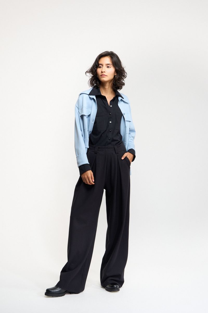 CALÇA RETA ALFAIATARIA  - PRETO