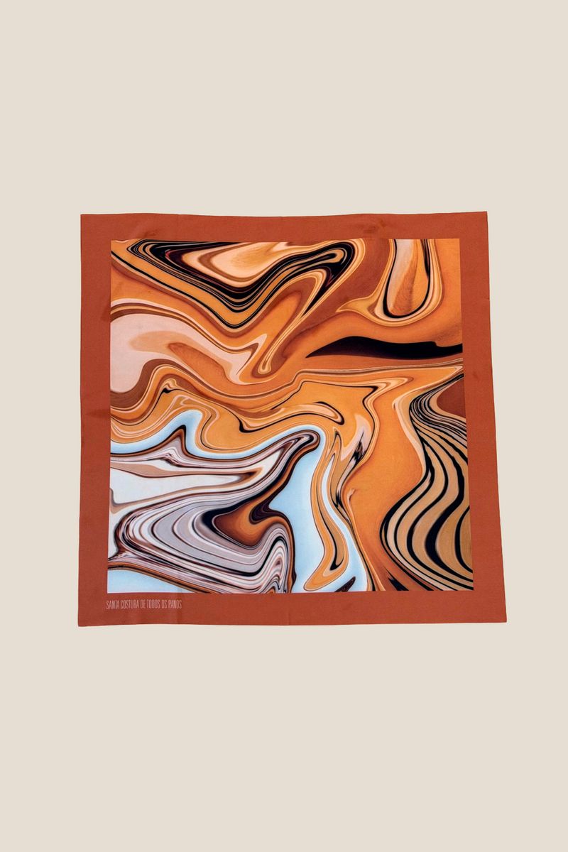 LENÇO CREMA - ESTAMPADO