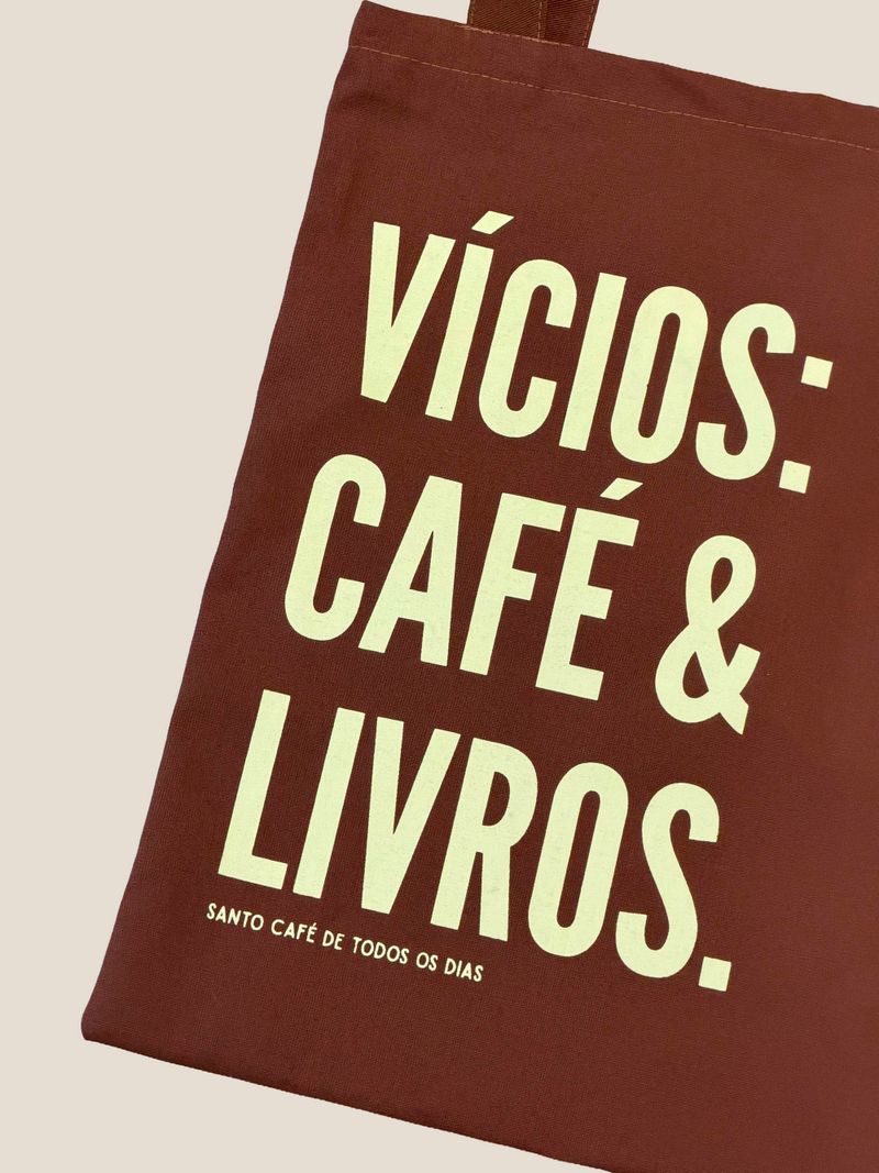 BAG CAFÉ E LIVROS - MARROM