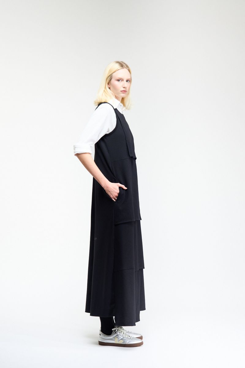 VESTIDO GEOMETRIA - PRETO