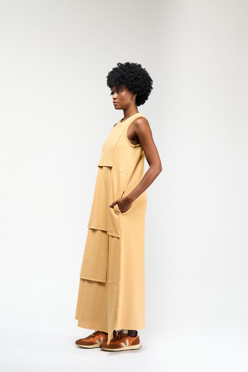 VESTIDO GEOMETRIA - AMARELO