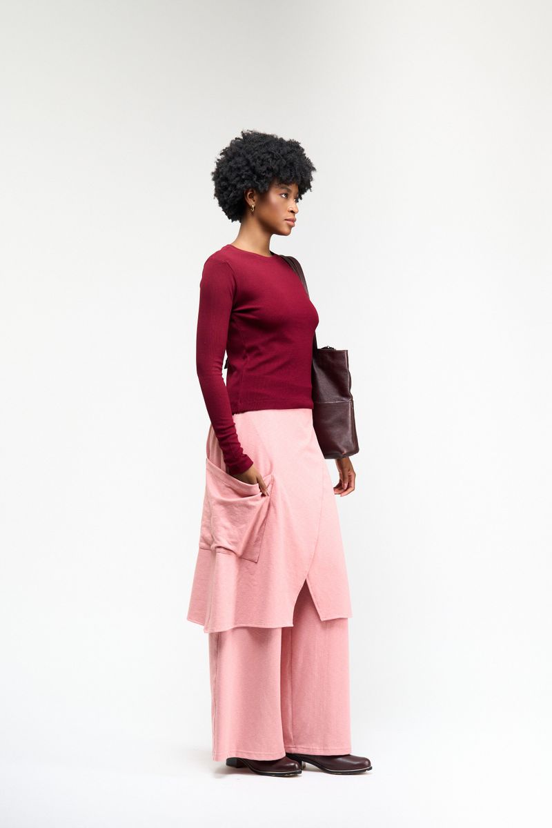 CALÇA SAIA GEOMETRIA - ROSA