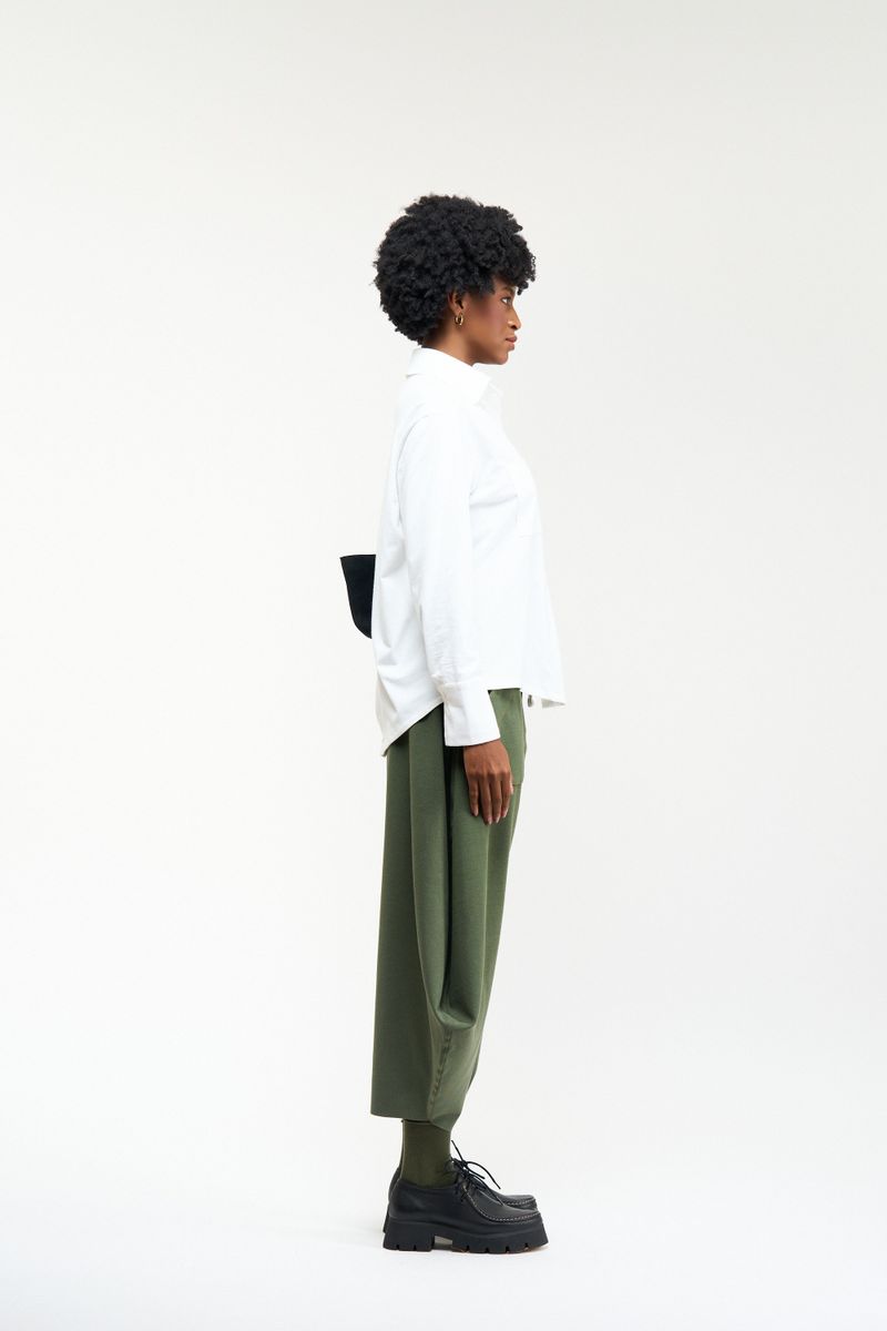 CALÇA CIRCULO MALHA SARJADA - VERDE