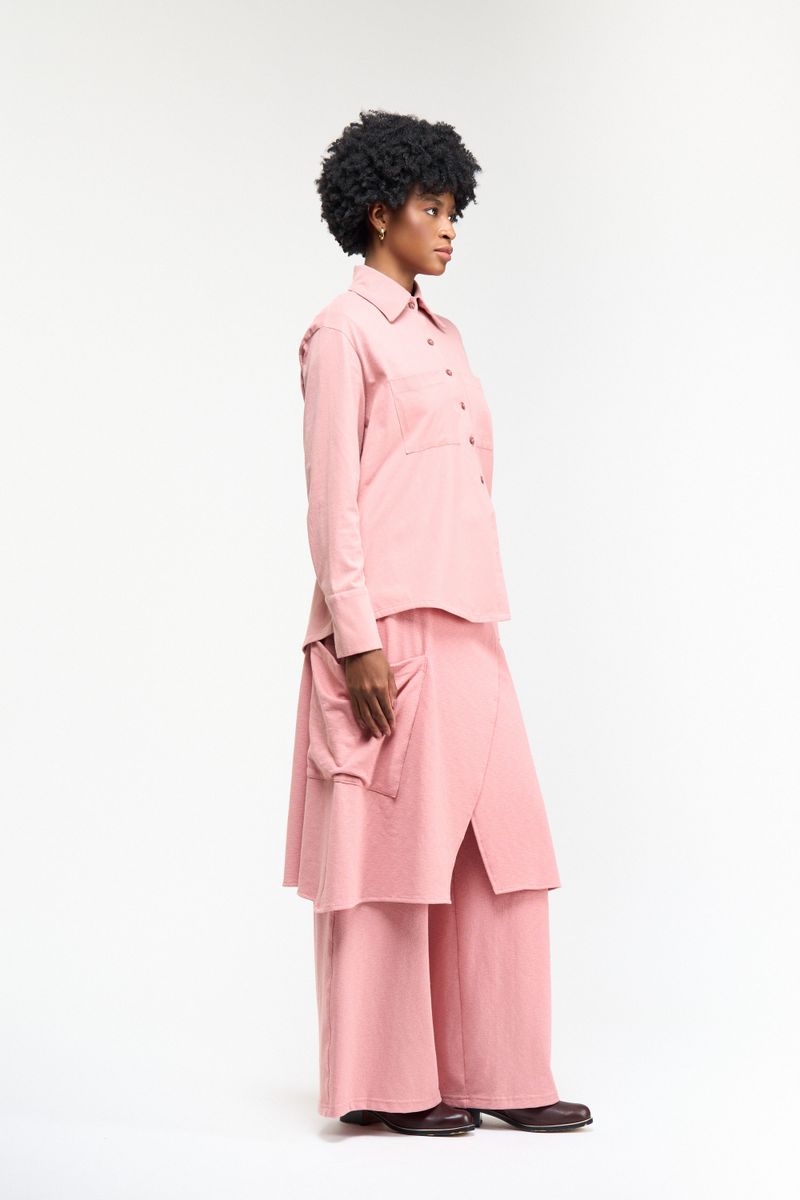 CAMISA CLASSICA OVER - ROSE