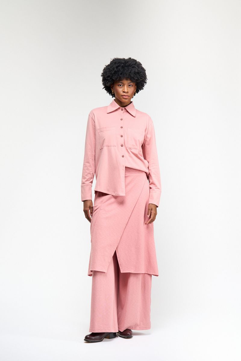 CAMISA CLASSICA OVER - ROSE