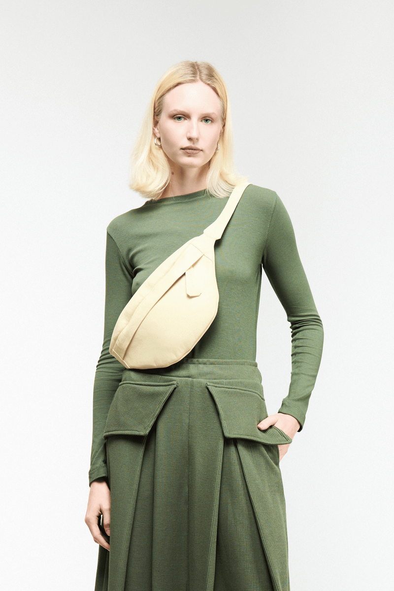 BLUSA MANGA LONGA CANELADA - VERDE