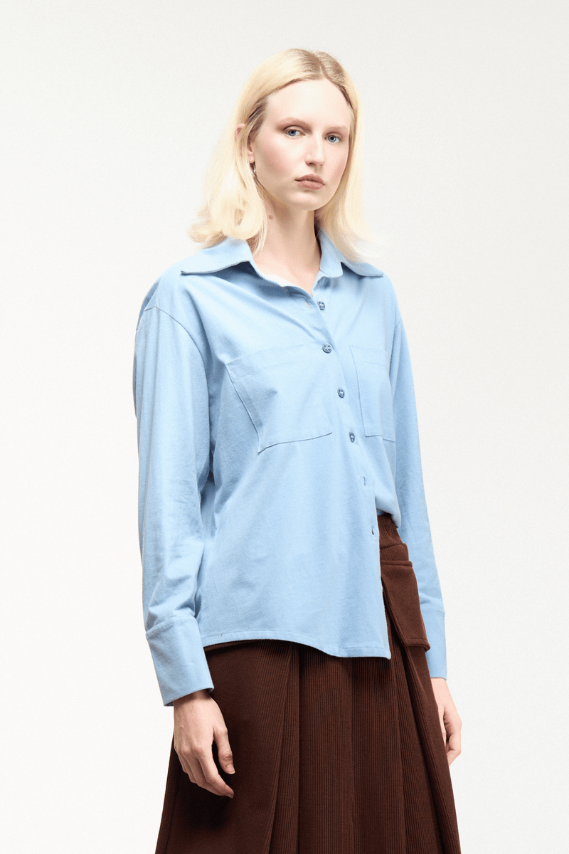 CAMISA CLASSICA OVER - AZUL CLARO