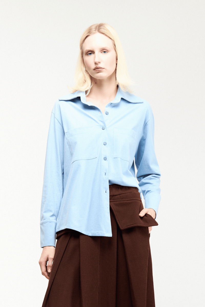 CAMISA CLASSICA OVER - AZUL CLARO
