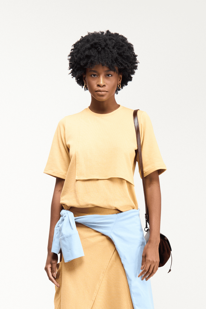 TSHIRT GEOMETRIA - AMARELO