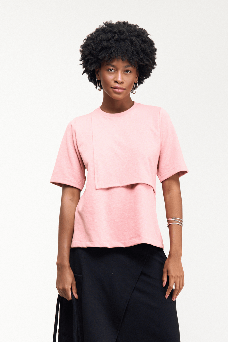 TSHIRT GEOMETRIA - ROSA