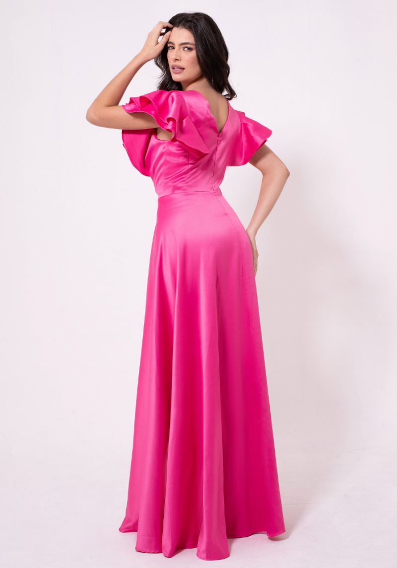 Vestido de Festa Longo Pink