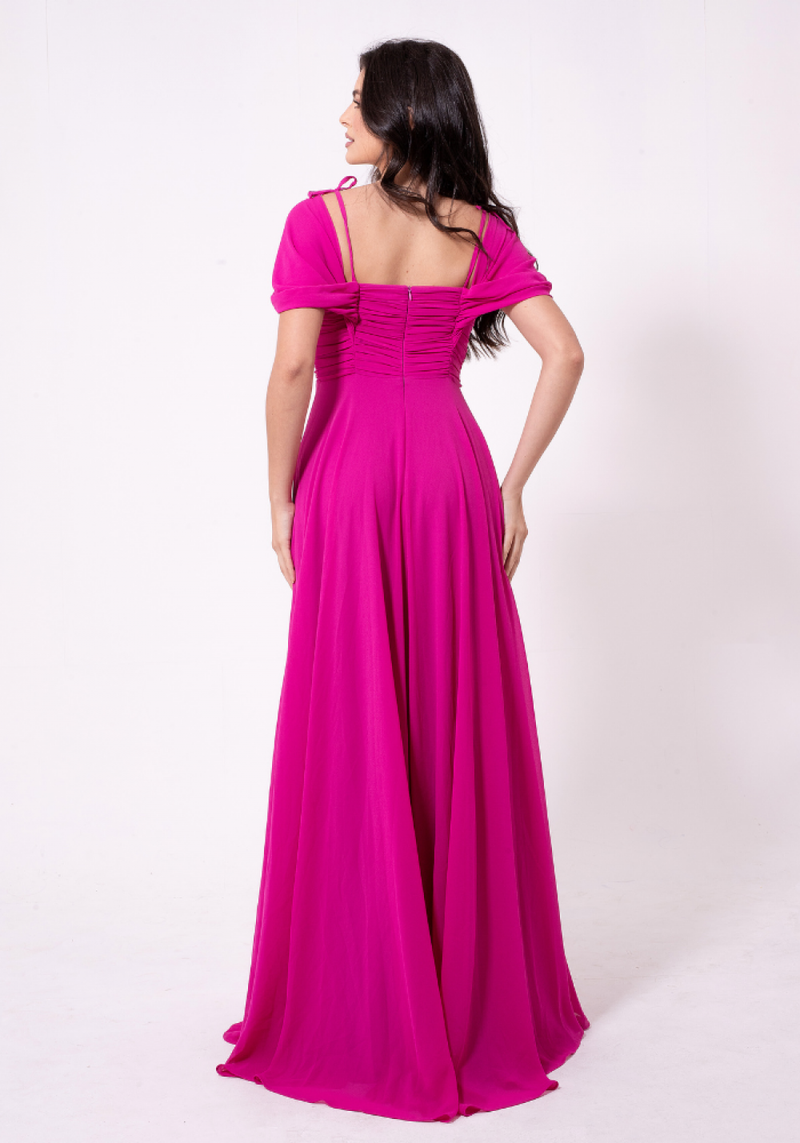 Vestido de Festa Musseline Pink