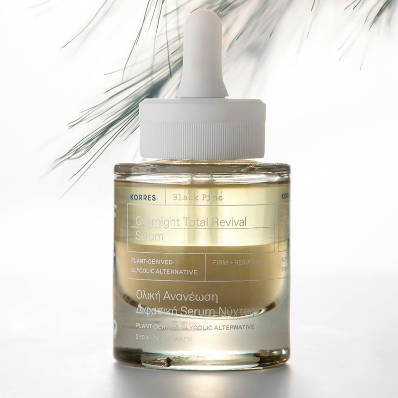 Black Pine Sérum Bifásico Noturno Renovação Total Anti-idade Korres 30ml