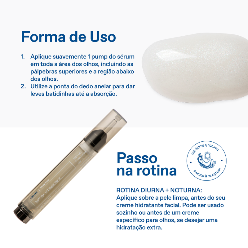 Black Pine 3D Eye-Lift Super Sérum para Olhos Korres 15ml