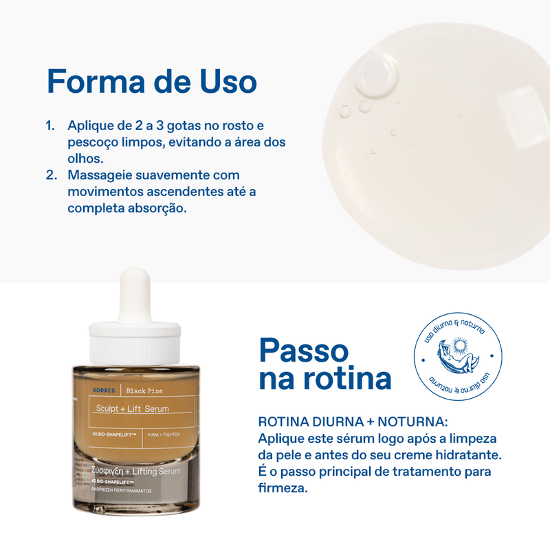 Black Pine Sérum Firmador + Efeito Lifting Korres 30ml