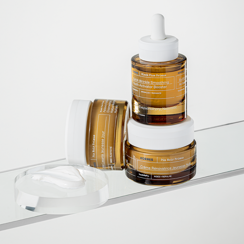 Black Pine Primus Sérum Facial Booster Suavizador De Rugas Com Ácido Hialurônico Korres 30ml