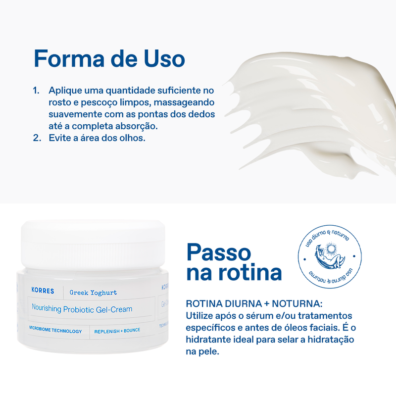 Greek Yoghurt Nutrição Probiótica Creme Gel Korres 40ml