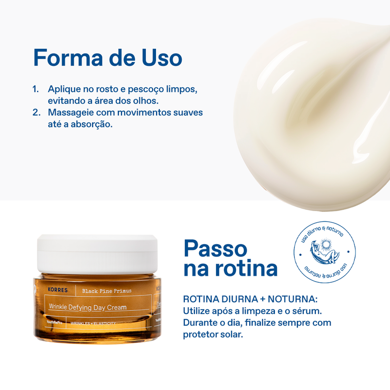 Black Pine Primus Creme Facial Anti-rugas E Firmador Korres 40ml