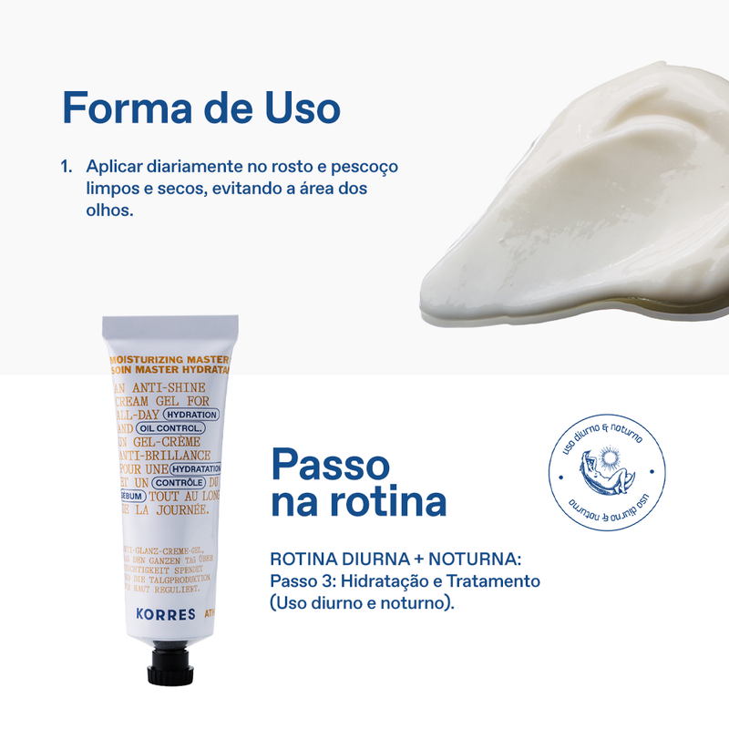 Gel-Creme Hidratante Masculino para Rosto e Pescoço Korres 50ml