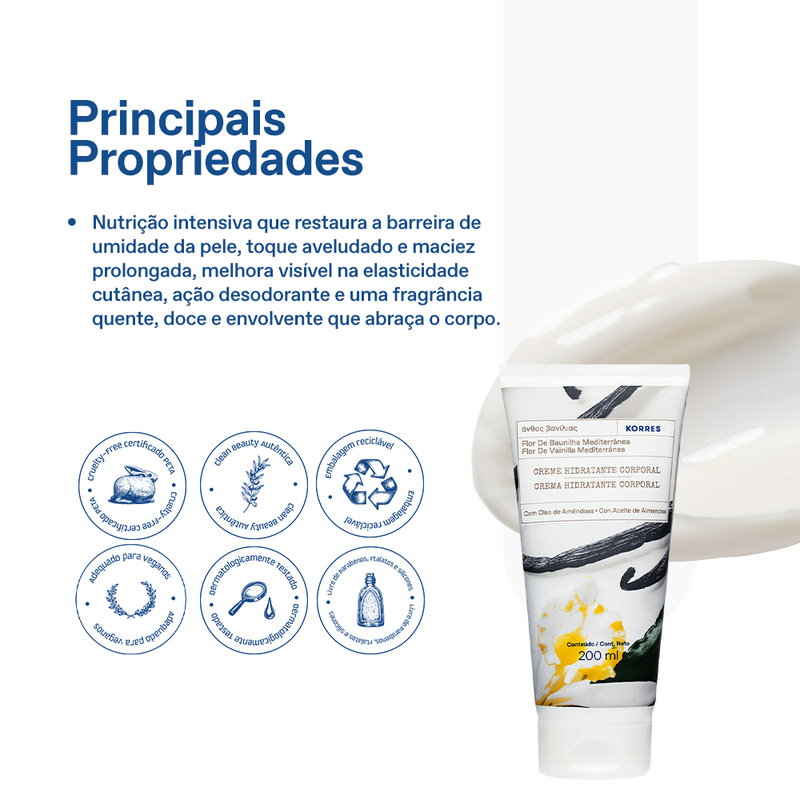 Creme Hidratante Deo Corporal Flor de Baunilha Mediterrânea