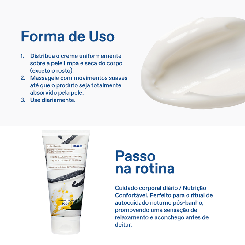 Creme Hidratante Deo Corporal Flor de Baunilha Mediterrânea