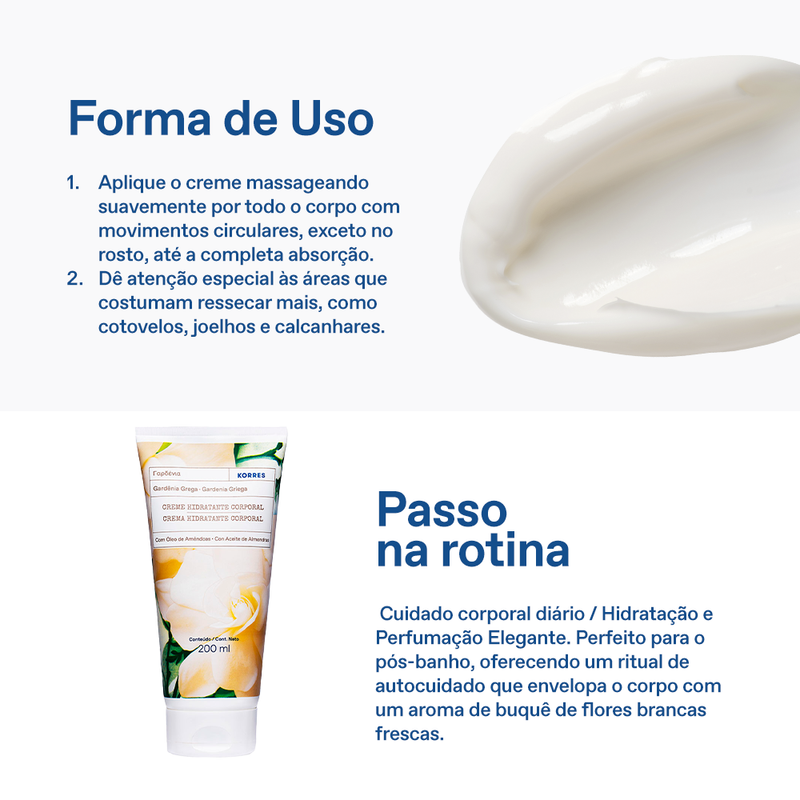 Creme Hidratante Deo Corporal Gardênia Grega