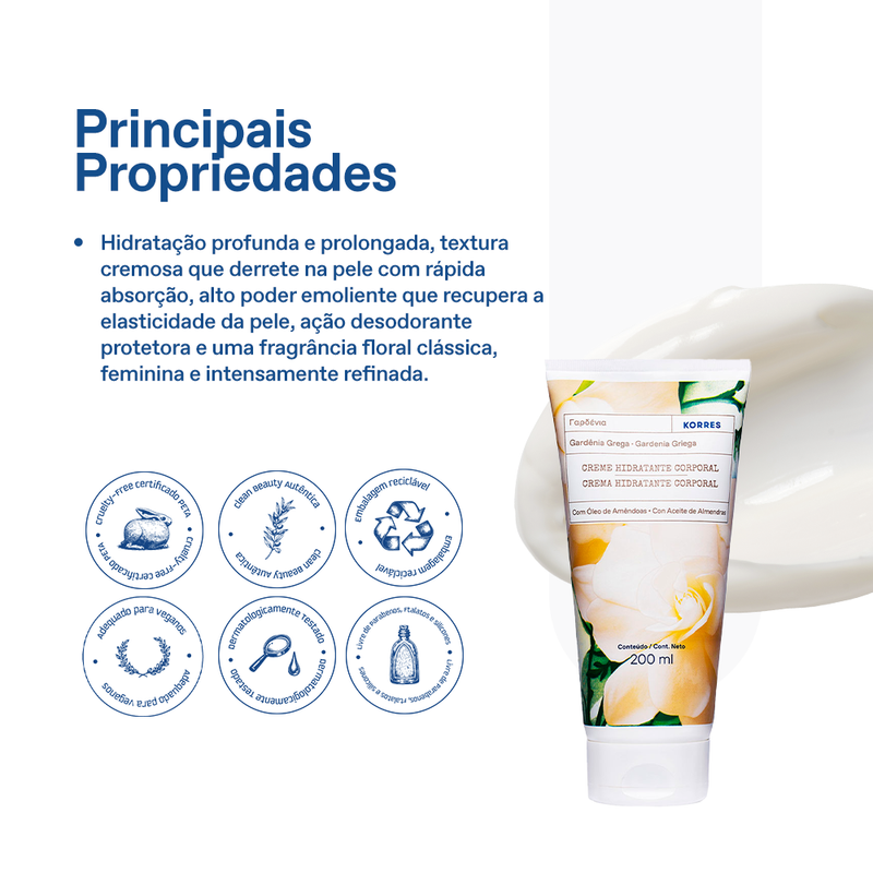 Creme Hidratante Deo Corporal Gardênia Grega