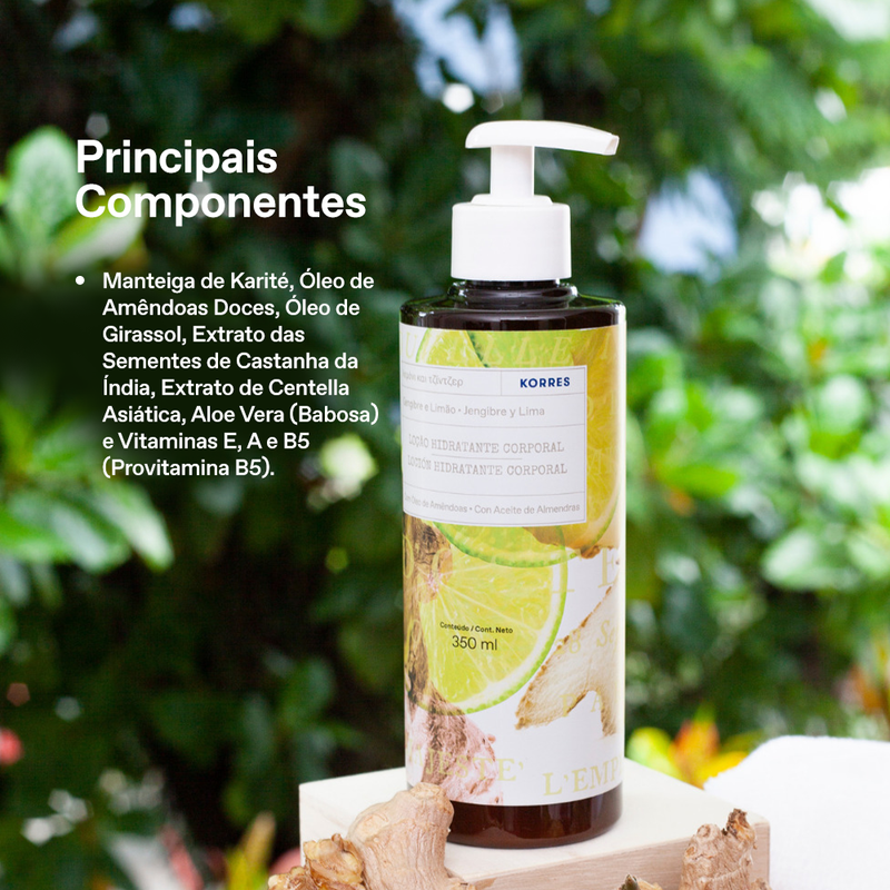 Loção Hidratante Deo Corporal Gengibre e Limão