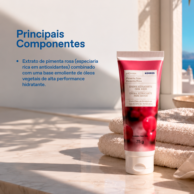 Creme Hidratante Deo para Mãos Pimenta Rosa 75g
