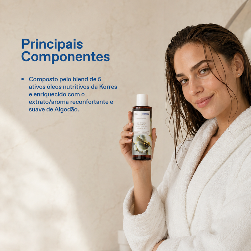 Óleo Deo Corporal de Banho Algodão 200ml