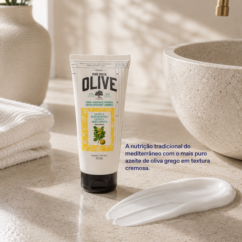 Creme Hidratante Deo Corporal Oliva e Bergamota 200ml
