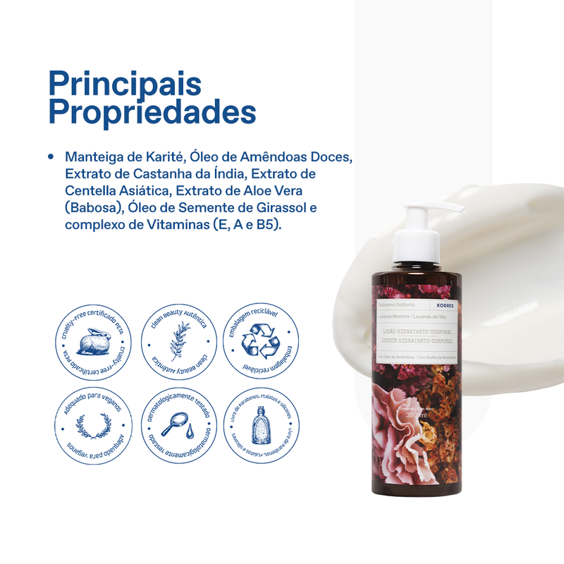 Loção Hidratante Desodorante Corporal  Lavanda Marinha 350ml