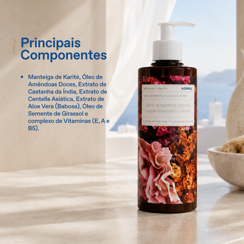 Loção Hidratante Desodorante Corporal  Lavanda Marinha 350ml
