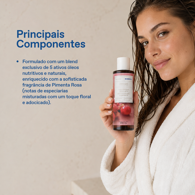 Óleo Deo Corporal de Banho Pimenta Rosa