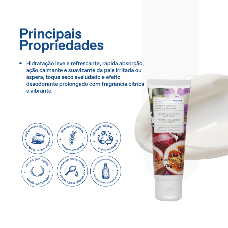 Creme Hidratante Deo para Mãos Verbena e Maracujá