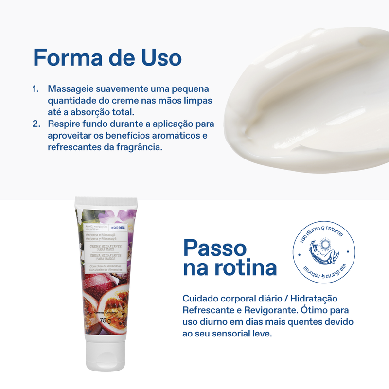 Creme Hidratante Deo para Mãos Verbena e Maracujá