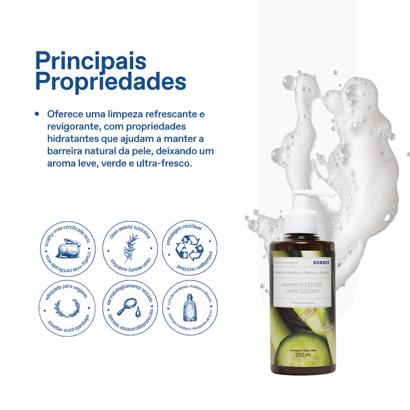 Sabonete Líquido Pepino e Bambu