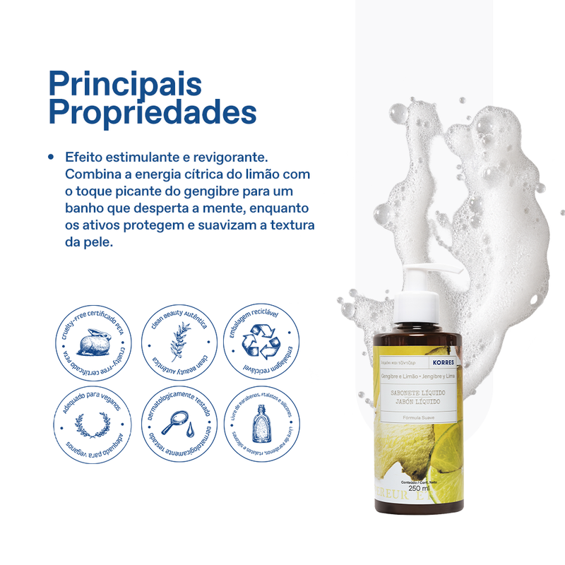 Sabonete Líquido Gengibre e Limão