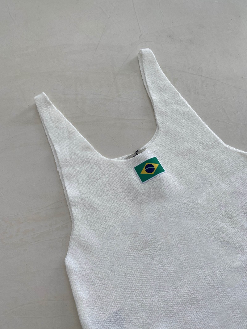 Top Lena Knit Off White Brasil