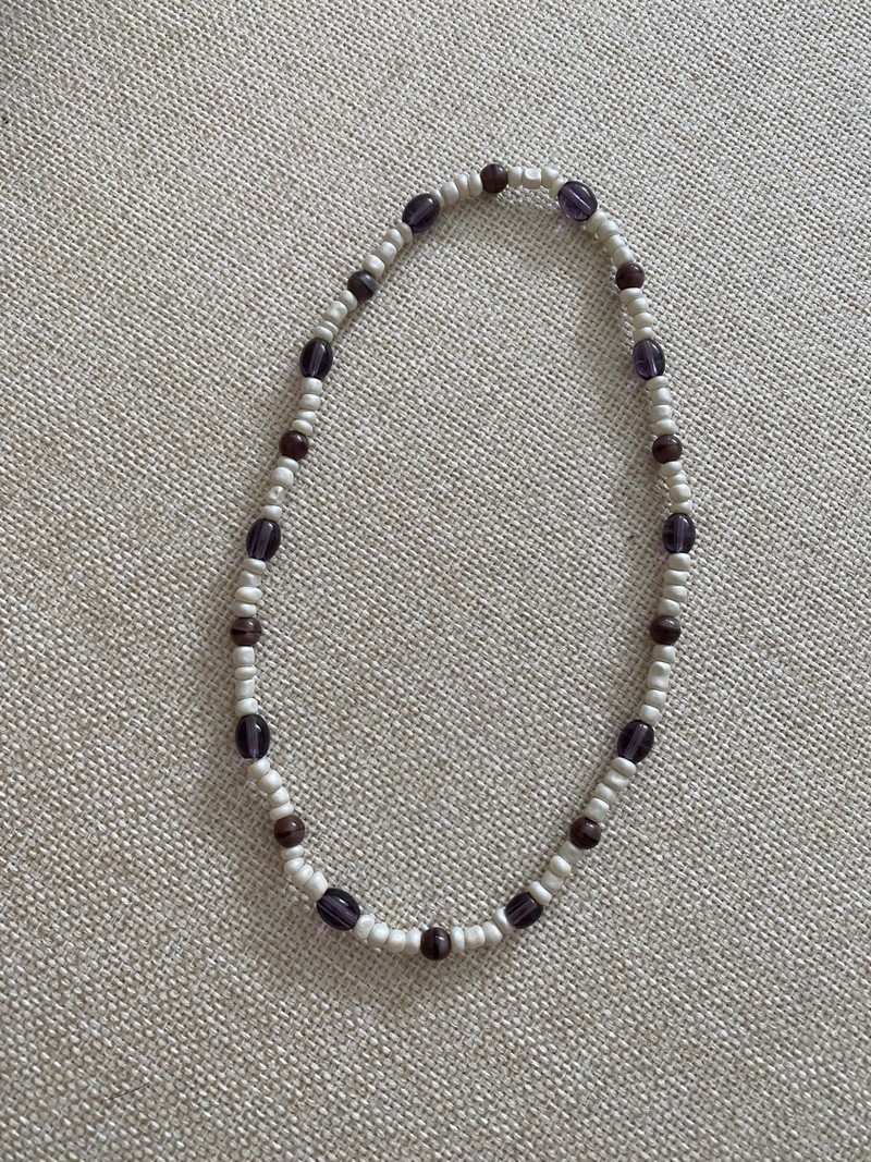 Choker Beads White #1