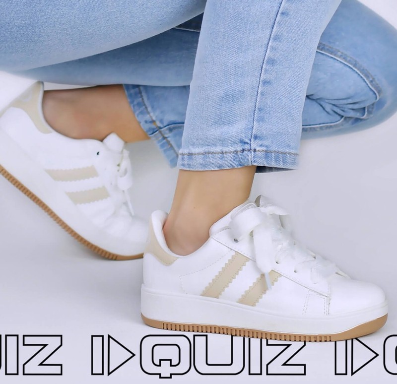 Tênis napa Quiz Branco/Bege