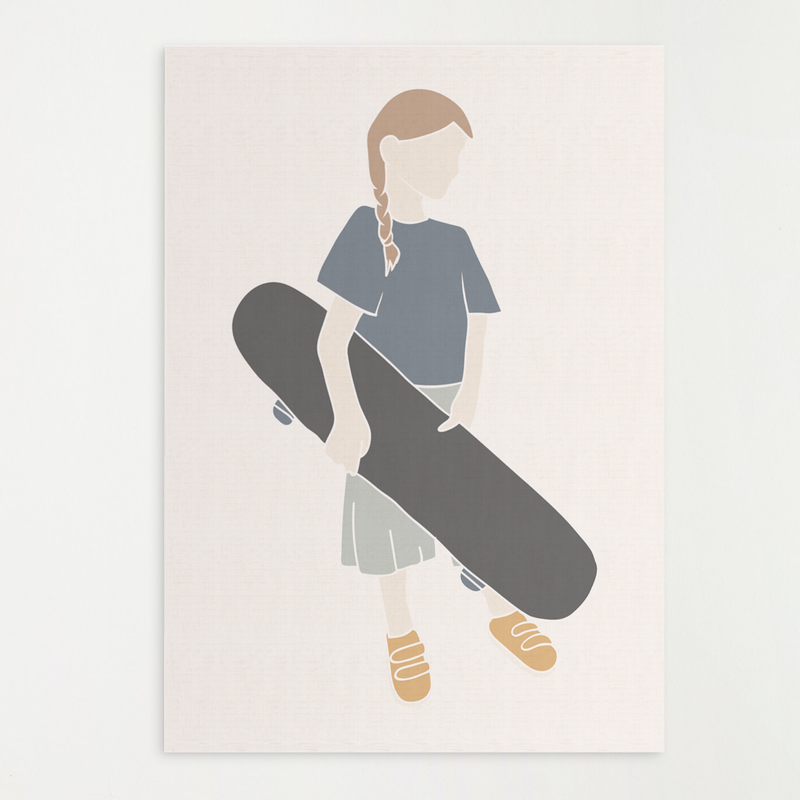 Poster california skatista azul