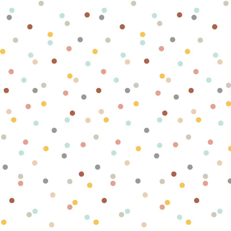 papel parede artistíco Padrão de bolinhas coloridas - TenStickers