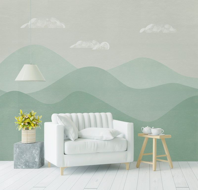 Painel de parede montanhas com nuvens - park collection
