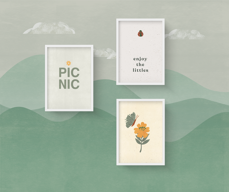 Trio de posteres picnic - park collection
